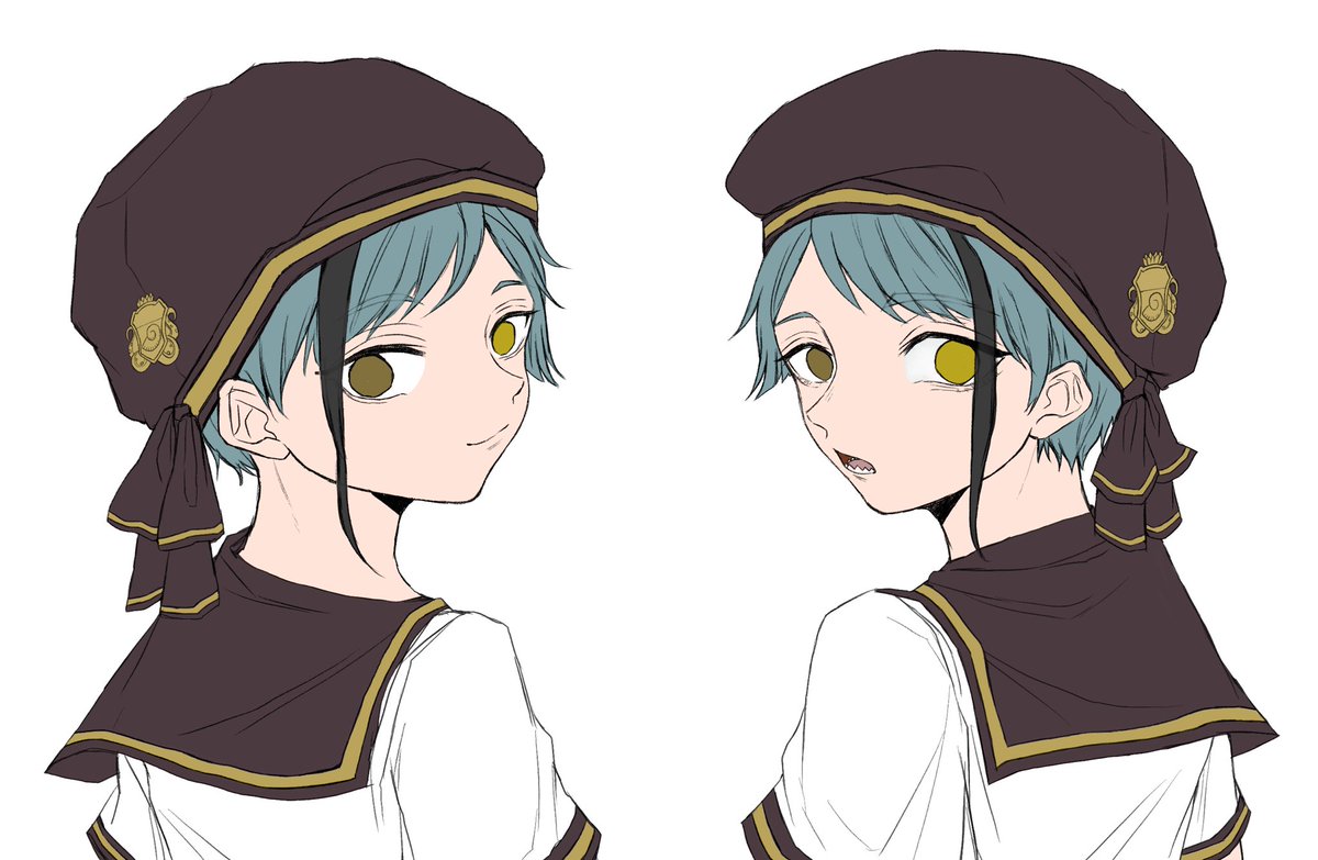 #ラフから線画と着色後と完成までを見せる
めっちゃ変わるーー 