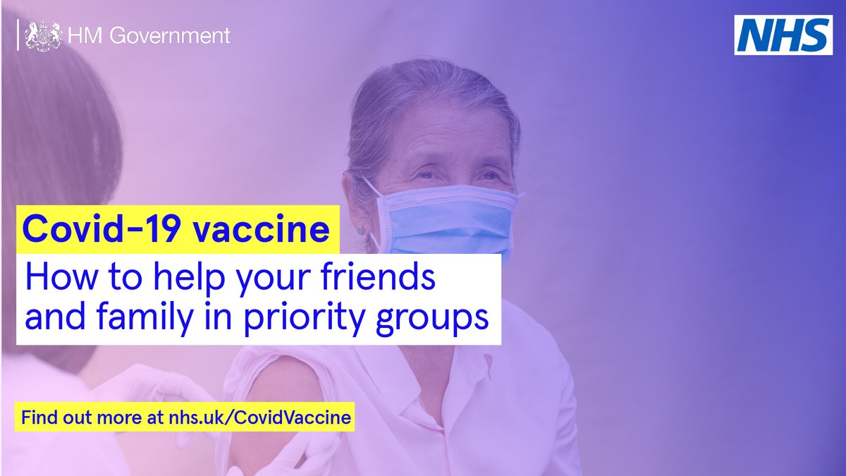 If you have family or friends in a priority group eligible for vaccination, please encourage them to sign-up for their first dose of the #CovidVaccine as soon as possible.

They can book in at a vaccination centre or pharmacy by calling 119 or visiting: ow.ly/xmBT50E4Nqd