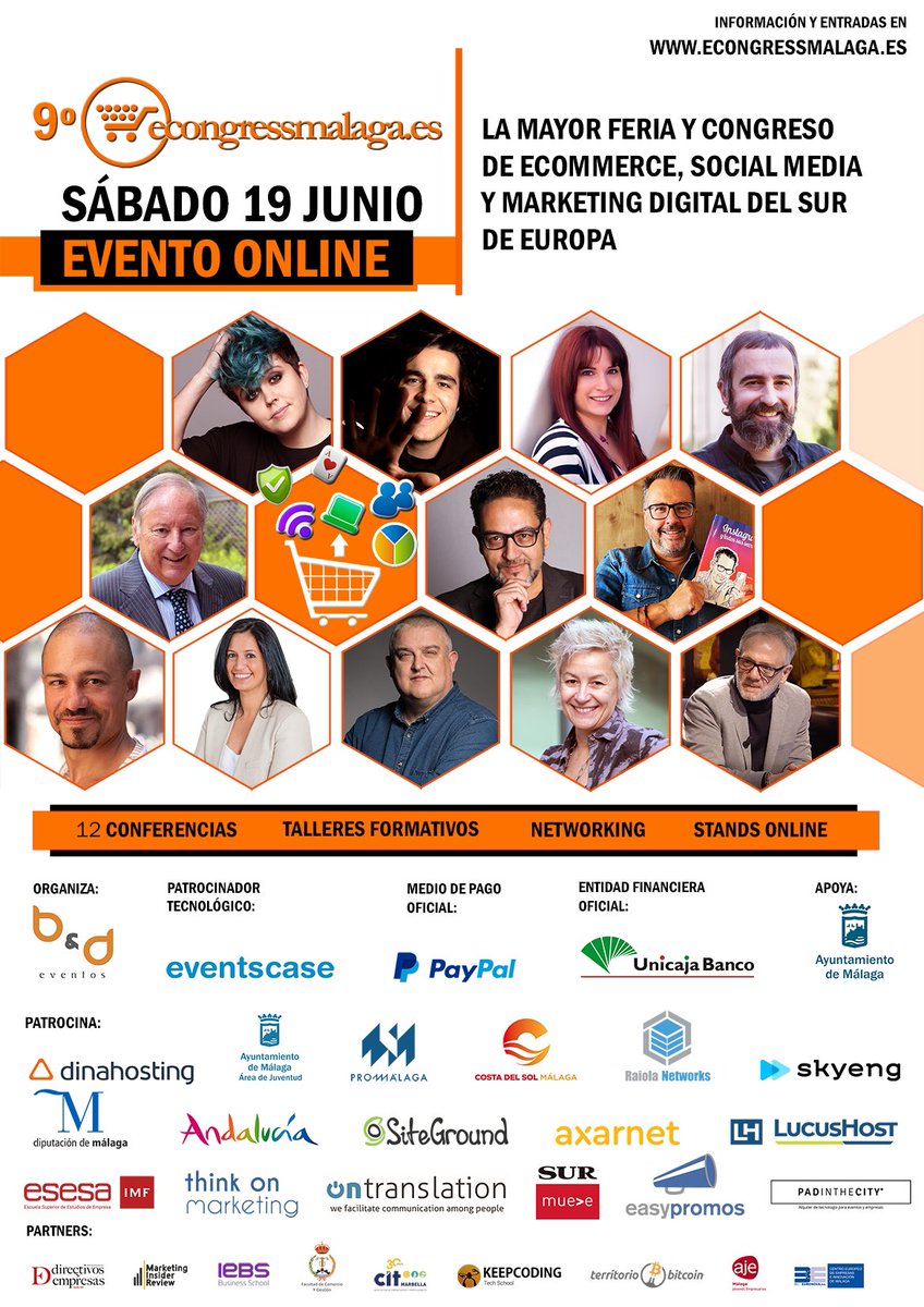 Echaremos de menos lo presencial, pero sabemos que la 9a edición #ONLINE nos brindará grandes momentos

🔸SÁBADO 19 JUNIO
🔺ONLINE

✅Conferencias con cracks del #ecommerce #socialmedia #MarketingDigital
✅Webinars
✅ #Networking en @EventsCase
🚀APÚNTATE econgressmalaga.es