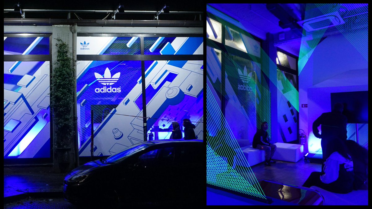 MarcGiacobbe's tweet photo. Design I did last year for @adidasoriginals event at @SanteriaMilano during @milanomusicweek 🌐 https://t.co/p1AJ4pas2R