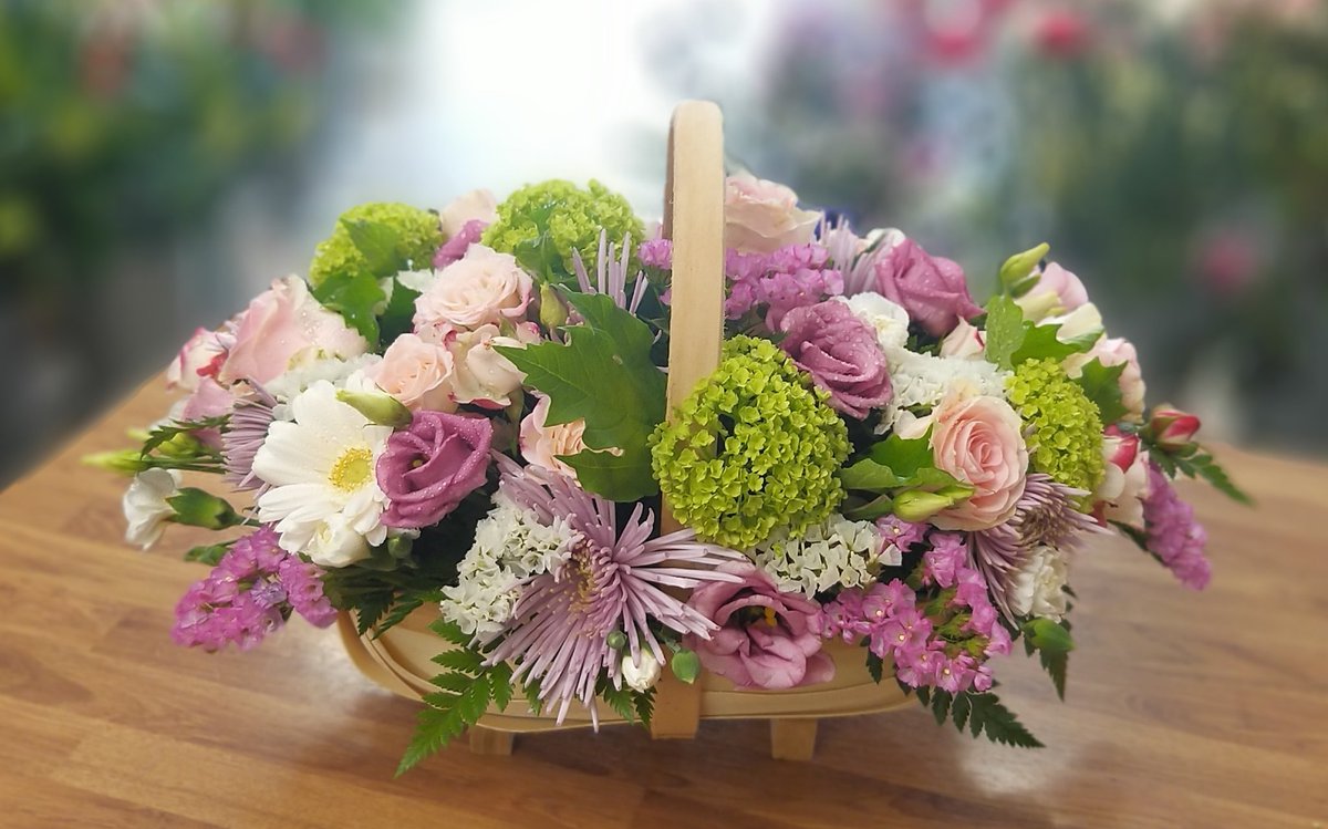 flowersbysian1's tweet photo. This delicate pink trug basket arrangement is so pretty x
#flowers #flowerdelivery #flowergift #basketarrangement #flowerarrangement
#flowersbysian #flowersmorriston #floristmorriston #morristonflowers #morristonflorist #swanseaflorist #swanseaflowers https://t.co/AKJLdusw9t