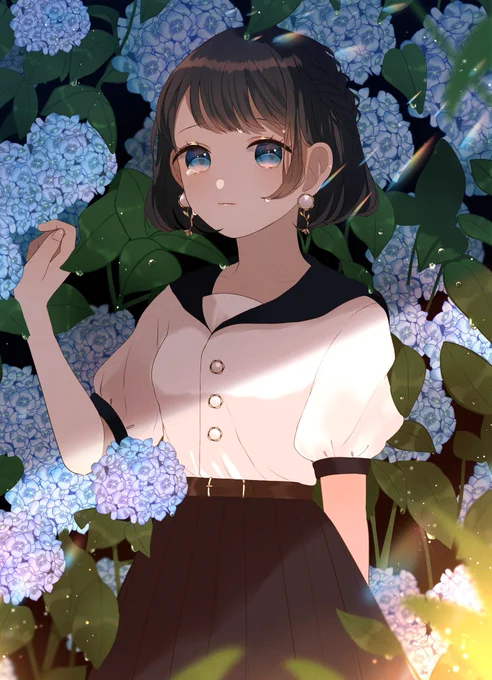 お花と女の子の組み合わせが好き 