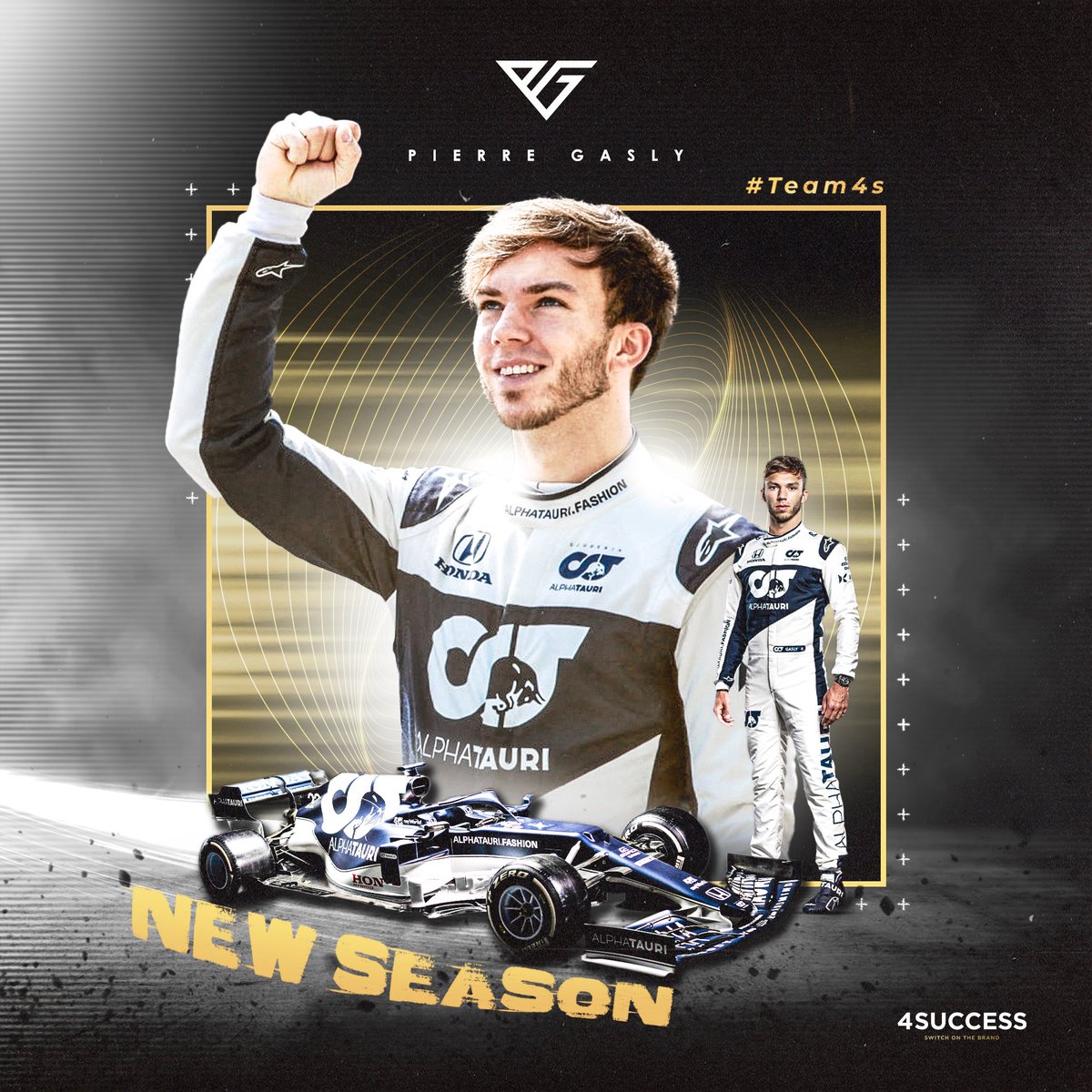 4Success_Off's tweet photo. .@PierreGASLY démarre sa saison de #F1 ce wk avec le #GPBahrain 🇧🇭 
Bon courage Pierre 👊 #Team4S💫 
#Formula1 #GAS10 https://t.co/3w4H0hbBXs