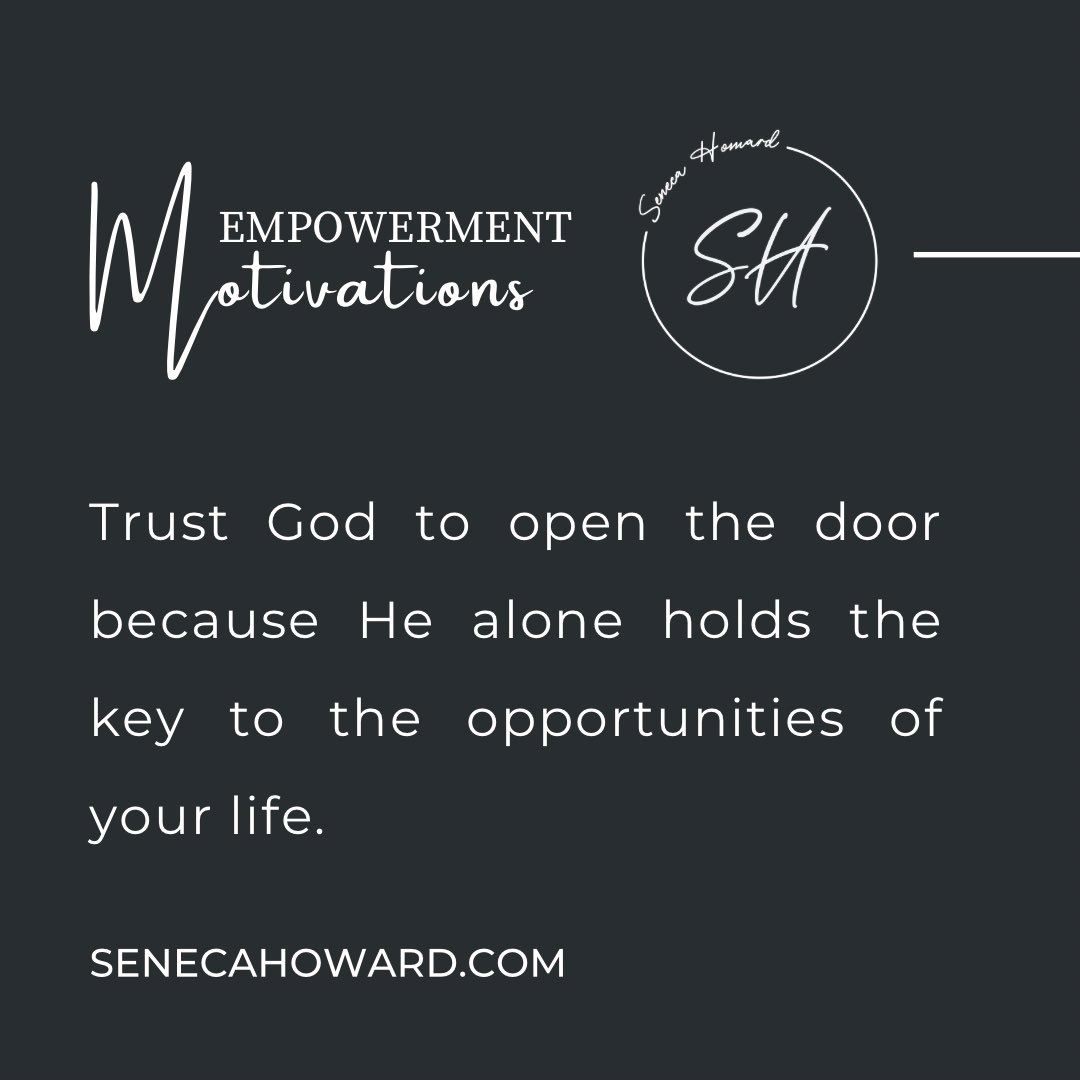 SenecaHoward's tweet photo. #Trust God to open the #door because He alone holds the #key to the #opportunities of your #life.

Good #morning, and have an awesome #day! 
https://t.co/nCCMlPFCf5

#God #author #writer #speaker #mentor #leader #motivation #inspiration #empowerment #KindWordsofInspiration https://t.co/ucjU7nN1RS
