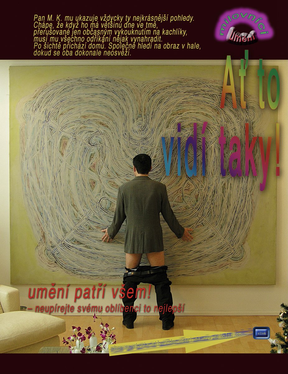 V 1998 jsem v Mánesu v jednom tahu za přesně 24 hodin pod kontrolou veřejnosti (kolemjdoucí a tramvaje to viděly) namaloval tenhle obraz. Teď se draží v ACB. 
livebid.cz/auction/acb_77…