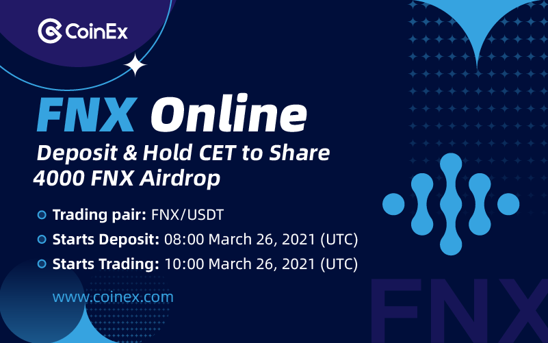 coinexcom's tweet photo. 🚀New Listing: $FNX. Share 4000 $FNX Airdrop!🔥

📊Trading pair: FNX/USDT

@fin_nexus is a #DeFi platform specialized in options and financial derivatives. 

Details: https://t.co/Z2HUKmXQOh

#CoinExListing #CoinEx #FinNexus #airdrop https://t.co/XYldNS1DDd