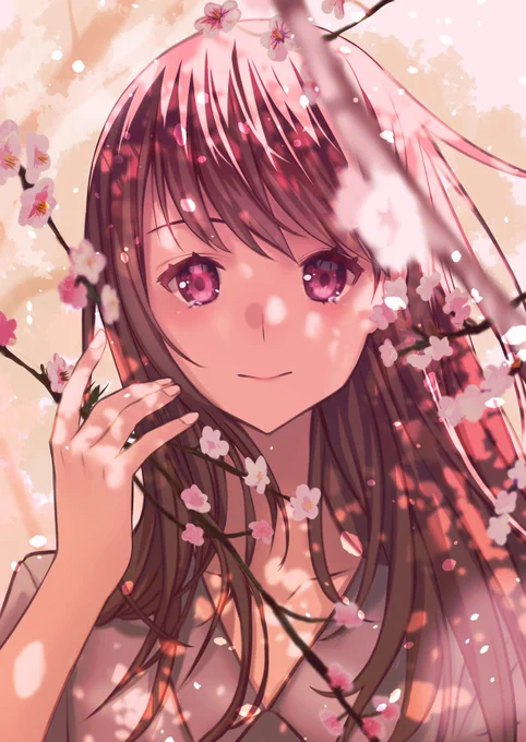 「桜」
#オリジナル 
#私の絵柄が好みって人にフォローされたい 
#私の絵柄が性癖に刺さる人に届いてほしい 