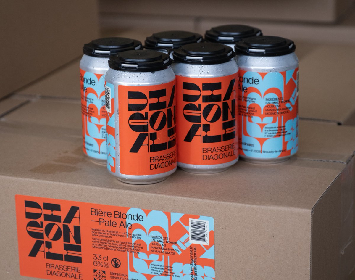 New typographic identity and system for French micro-brewery Diagonale. Case study here: brandbrothers.fr/en/brasserie-d…