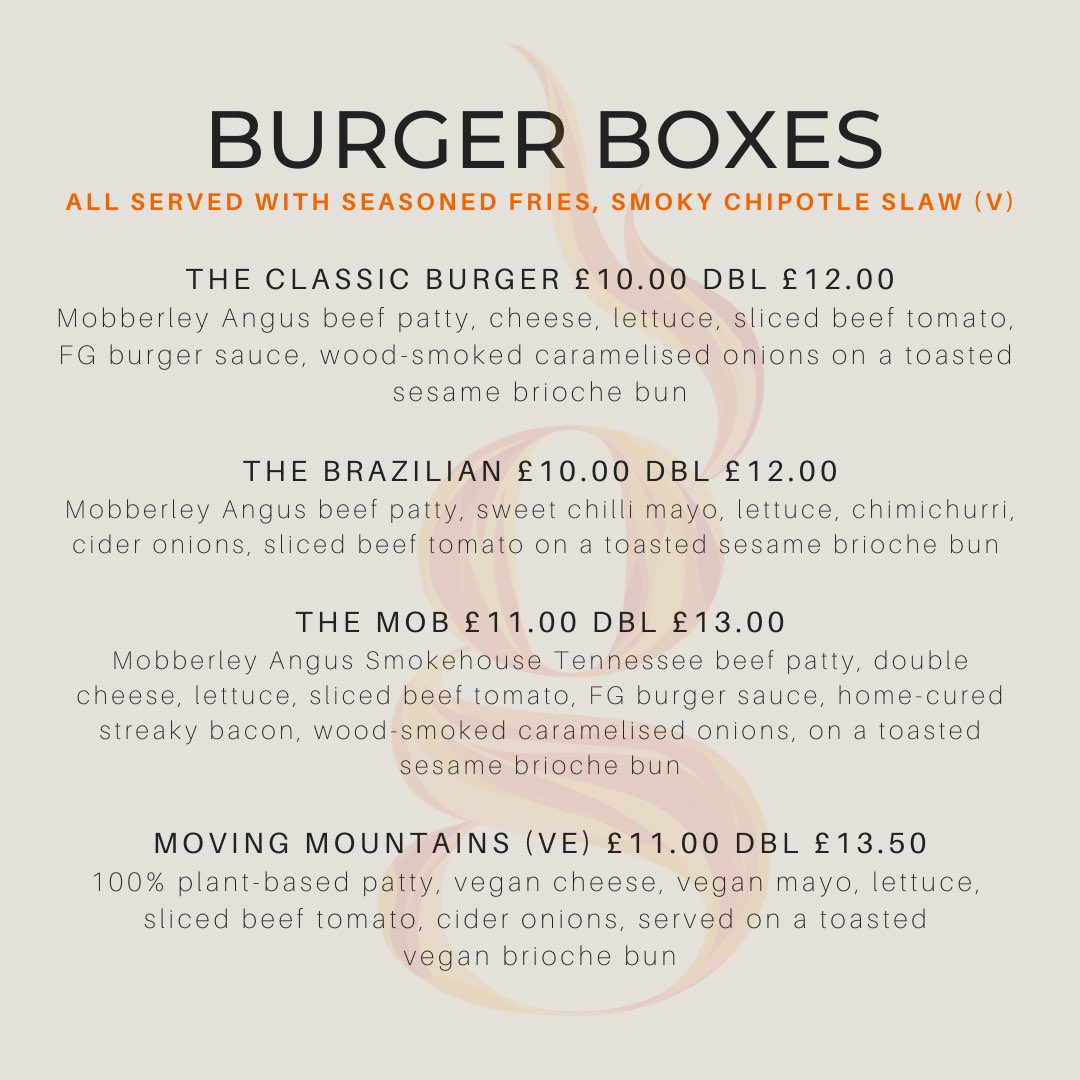 FlamingGourmand's tweet photo. It’s nearly the weekend! And we can’t wait to get those fires lit tomorrow for another weekend of gourmet BBQ food 🔥 #GourmandToGo 

Sat: 12-6pm
Sun: 10-11.30am &amp; 12.30-3pm

TEXT orders to: 
📲 07880 722909 https://t.co/8cleii55YH
