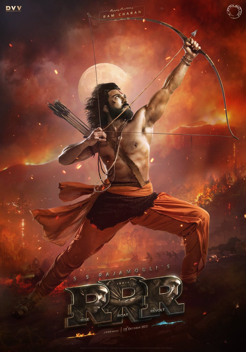tolly_report's tweet photo. He is courageous. He is integral. He is righteous. Here’s my brother @AlwaysRamCharan as the fiercest #AlluriSitaRamaraju 🔥 

He will blow your mind! 💥💥💥

#RRR #RRRMovie 

@ssrajamouli @tarak9999 @ajaydevgn @aliaa08 @oliviamorris891 @RRRMovie @DVVMovies https://t.co/VYr4QvO7La