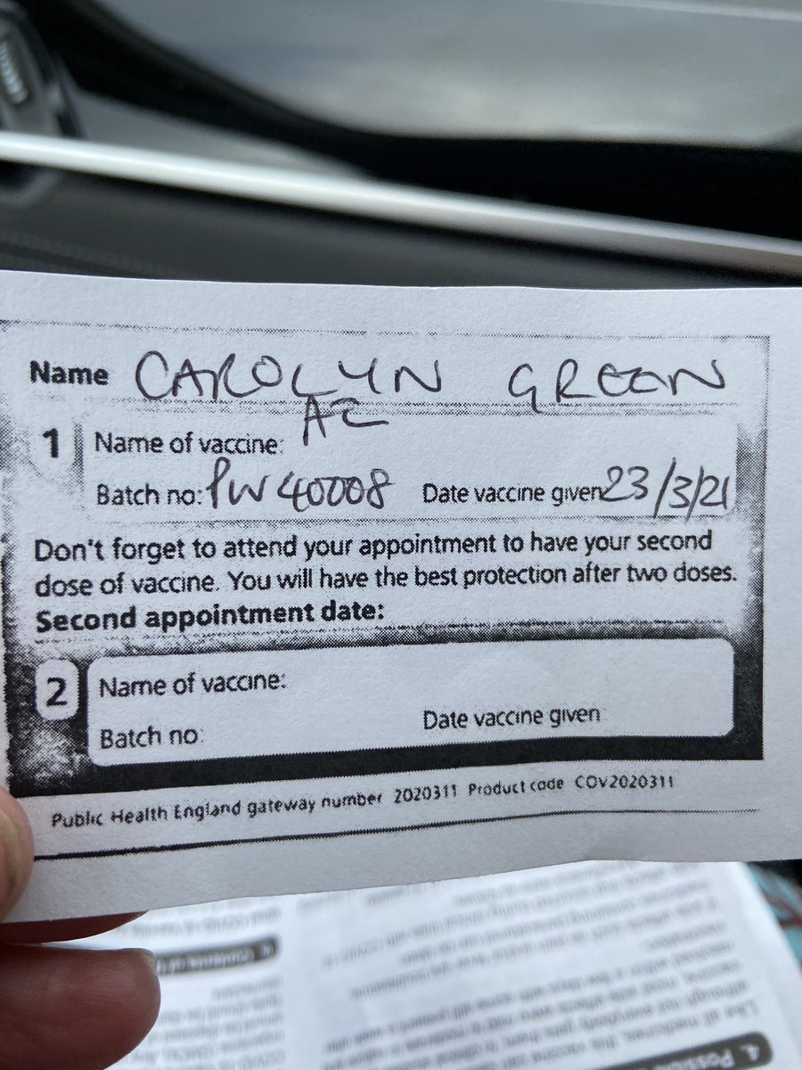 CalGreenmk's tweet photo. First #covid vaccine done! #wheresmysticker https://t.co/4vk40YB2qt