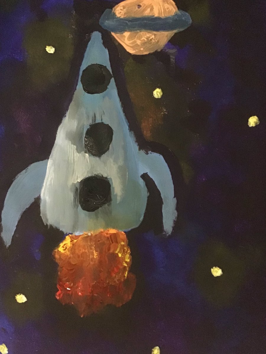MrsBrooke1's tweet photo. So proud this morning of the beautiful artwork Y5/6 have produced in the style of @peterthorpe after studying his work and acrylic art techniques. @PrimaryWestern @56western #primaryart https://t.co/sYsuVsm0vy