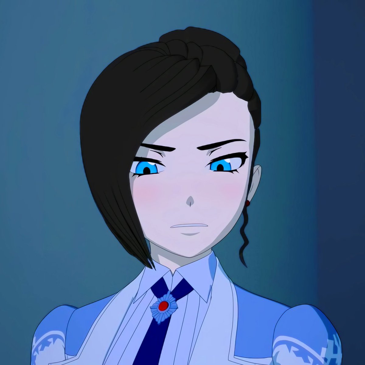 Winter with black hair, her natural color.

A new religion.