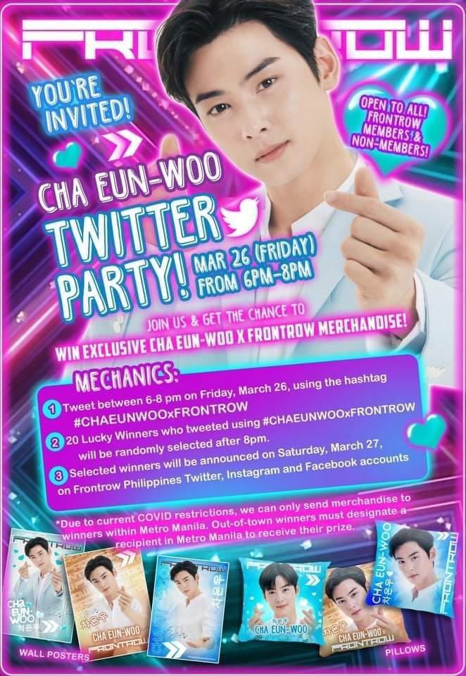 boombasticbamba's tweet photo. Twitter party na! Show some love #ChaEunWooxFrontrow https://t.co/vxZoOJEL6U