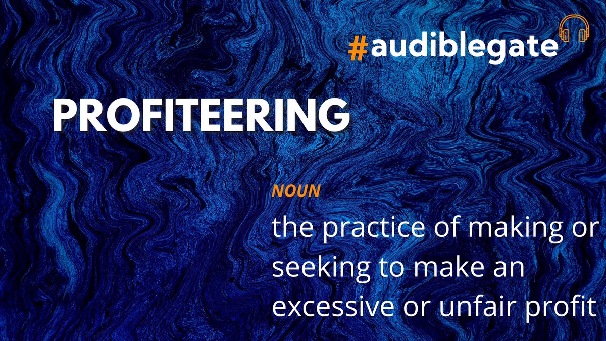 audiblegate's tweet photo. At some point real live humans @audible made the decision to financially screw the authors, narrators and rights holders. 

Good business or profiteering? 

#Audiblegate #antitrust #anticompetitive #publishingpaidme #indieauthor #writerscommunity #writingcommunity #writer #rt https://t.co/wOLAxJbX5K
