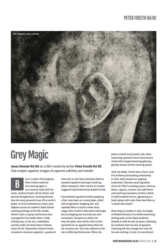CelloPress's tweet photo. Printmaking Today – Spring 2021 Issue 117 – orders via https://t.co/8JROxwwhs2 Profile of Peter Freeth RA RE by Anne Desmet RA RE – aquatint images of supreme subtlety and wonder #PrintmakingToday #Aquatint @royalacademy #peterfreeth #AnneDesmet #etching #artistsprints https://t.co/wqd218xOg0