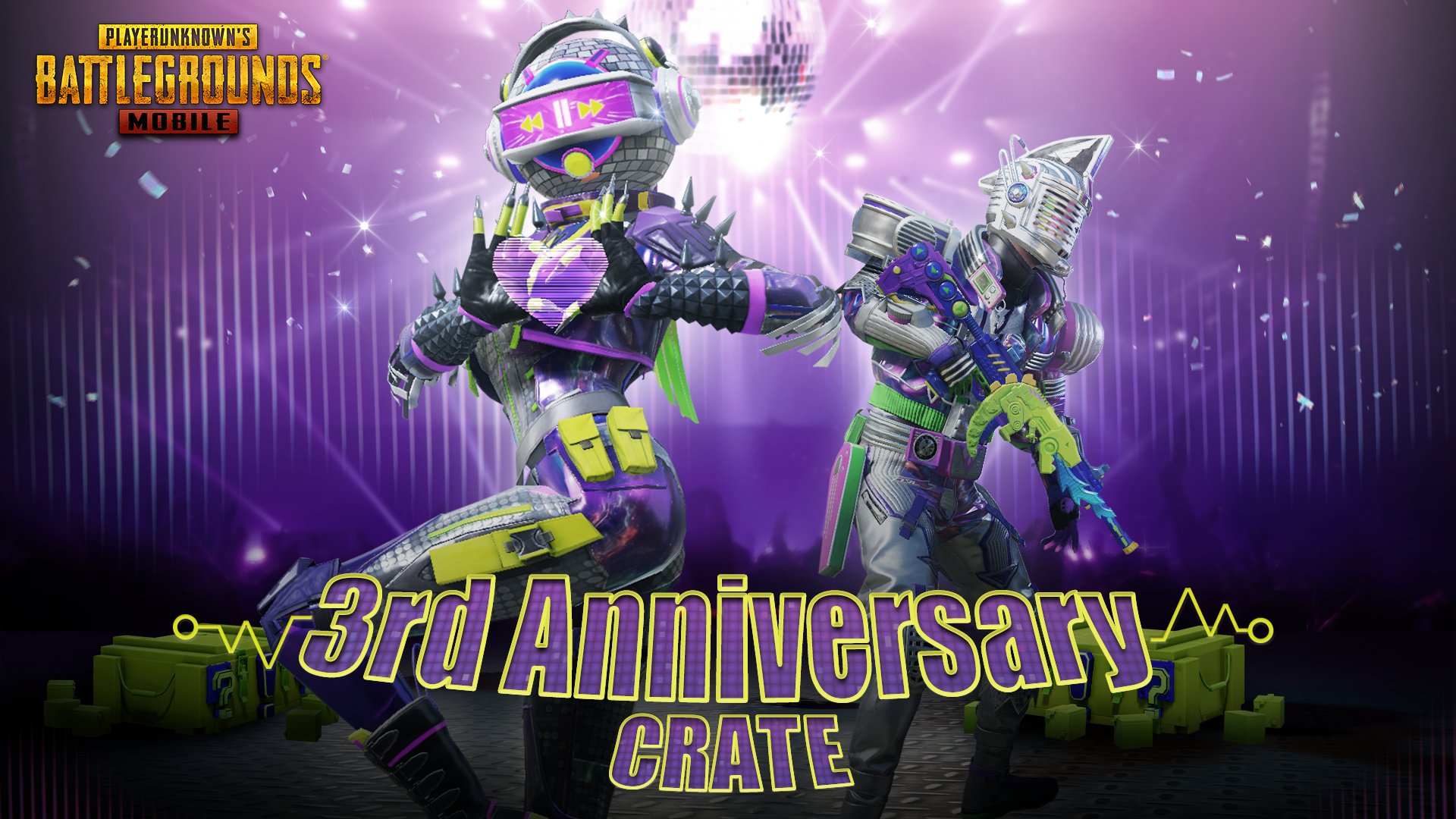Pubg Mobile Japan Party Queenセット と Party Lordセット が 3rd Anniversaryクレート に新登場 また レベルアップ銃器スキンの M416 Digital Dragon もラインナップされています Pubgモバイル T Co Zhsd1olj4l Pubg Mobile Japan Party Queenセット と Party Lordセット が 3rd Anniversaryクレート に新登場 また レベルアップ銃器スキンの M416 Digital Dragon もラインナップされています Pubgモバイル T Co Zhsd1olj4l