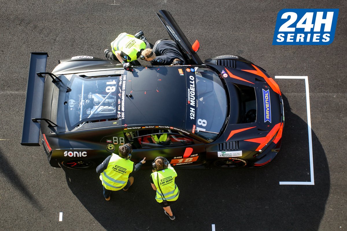 24HSERIES's tweet photo. #24HSERIES | @EquipeVerschuur (9), which started from outright pole twice last year, now goes 2nd behind #Haegeli #T2Racing (66) by less than 0.3s. Series newcomer #Rutronik (18) is currently 3rd fastest.
#12HMUGELLO https://t.co/hUy4REbHGE