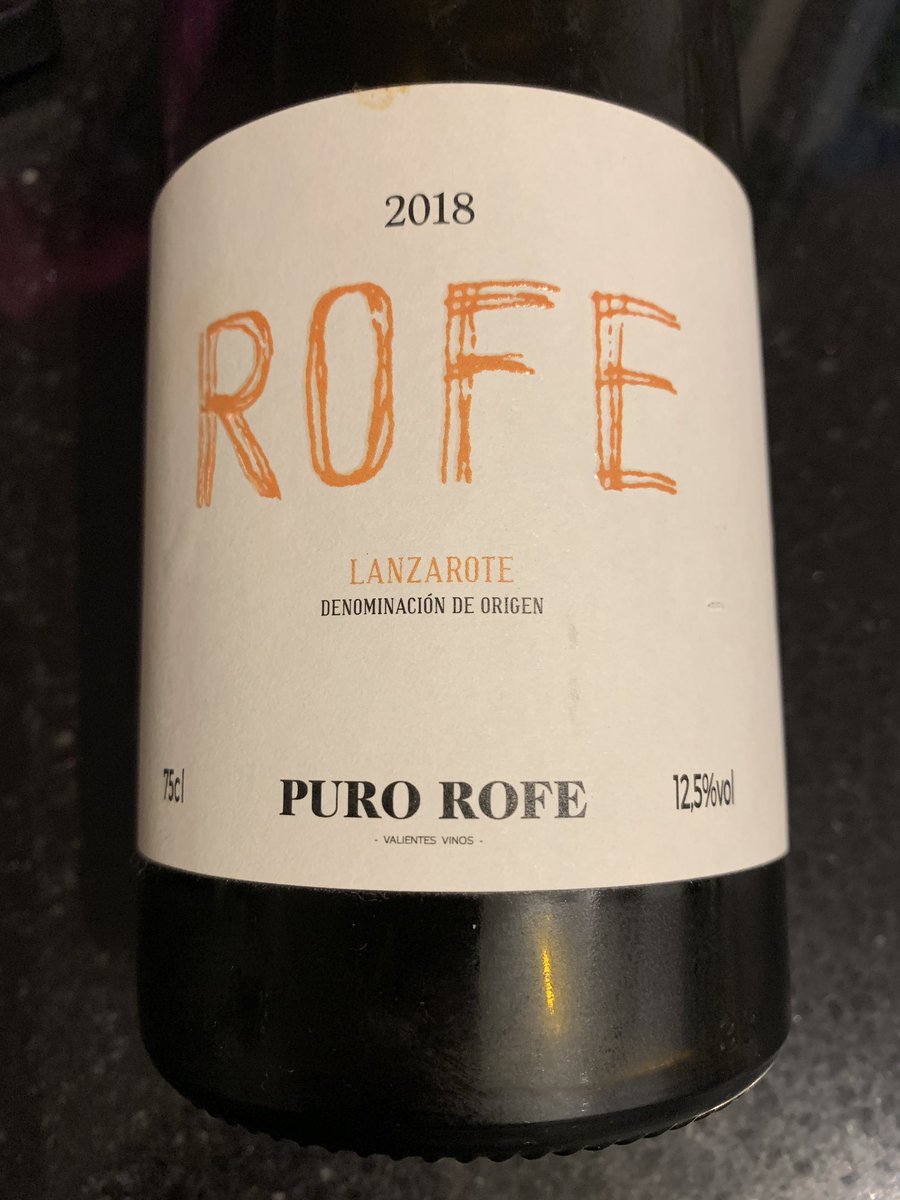 Few wines are demonstrative of their terroir quite like those from the black volcanic soils of Lanzarote. The focus of this wine is not fruit. It’s all about salinity and minerality; bone dry and with great persistence. Fantastic wine from <a href="/PuroRofe/">PURO ROFE</a> #volcanicwine #winelover