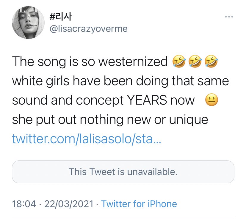 rose_protection's tweet photo. 🚨 REPORT | BLOCK🚨 

- @/lisacrazyoverme
https://t.co/mnXVpXmAs9

For being hateful towards ROSÉ. 

📢 The song slays and you know it.

🚨Report the account as 
- disrespectful/Offensive
- targetted harassment

 ❌Do not engage https://t.co/w7PwsJNJcX