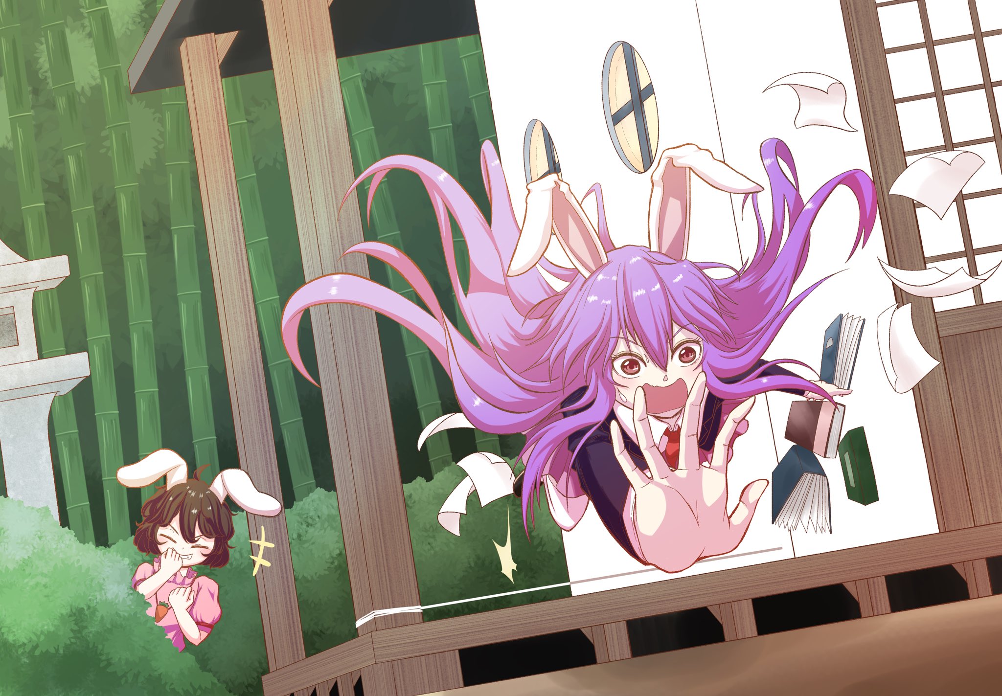 Twitter 上的 りんご 永遠亭の日常っぽいの描きました ウドンゲはかわいい 東方project 鈴仙 優曇華院 イナバ ウドンゲ 鈴仙 因幡てゐ イラスト イラスト好きと繋がりたい T Co 30omshnz8m Twitter