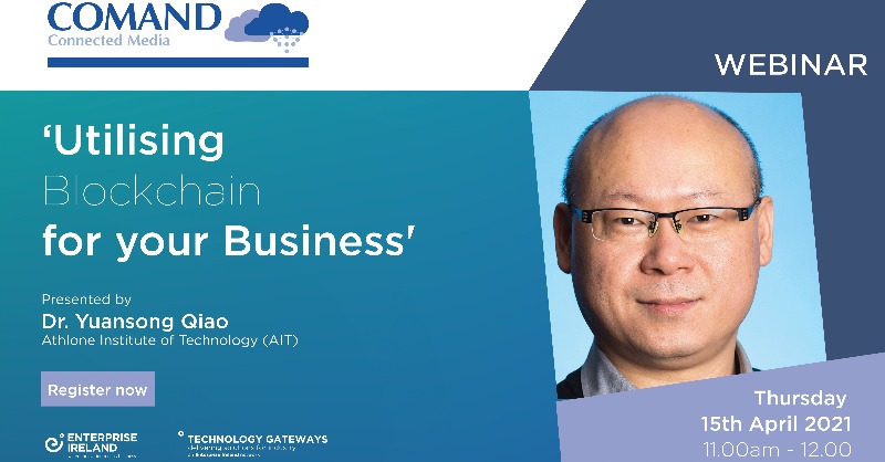 TUS_Athlone_'s tweet photo. How can blockchain be utilised for your business and industry needs? Dr Yuansong Qiao, a senior research fellow in the @aitsri and a @scienceirel funded investigator in @Confirm_Centre, answers this and more in this upcoming webinar. 

Register now for a complimentary ticket.