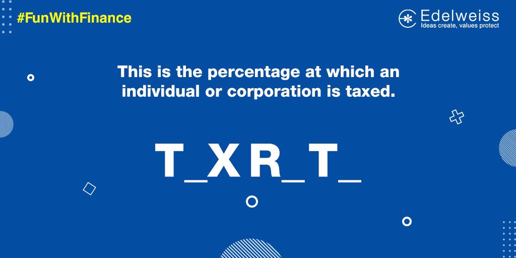 EdelweissFin's tweet image. Tick, tock. It’s #FunWithFinance o’clock! Are you clever enough to tell us the answer to this question? We know you are! Prove it to us in the comments below!
 .
 #finance #money #investment #commentbelow #answer #fillintheblanks #beunlimited #financialplanning #fillintheblank