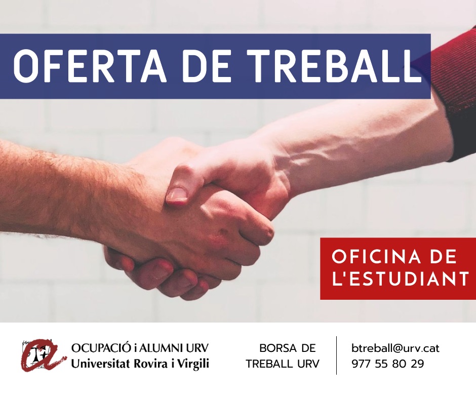 femcarreraurv's tweet image. Nova oferta a la Borsa de Treball de la Universitat Rovira i Virgili - URV

PROGRAMADOR/A EMPRESA TELECOMUNICACIONS a ROQUETES

+info: ow.ly/Svkm50E9bQz

#Ocupació #URV
#GrauEnginyeriaInformàtica #AplicacionsMultiplataforma #AplicacionsWeb #Roquetes