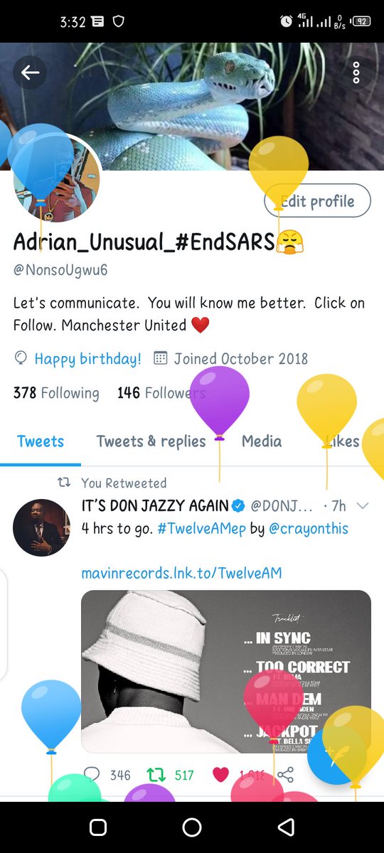 NonsoUgwu6's tweet photo. I hereby turn 22 on the 26th day of March. Happy birthday to me.

God bless my new age.

Frank Edoho Airport to VI  Suez Canal Nancy Isime https://t.co/gbD8JUFchq