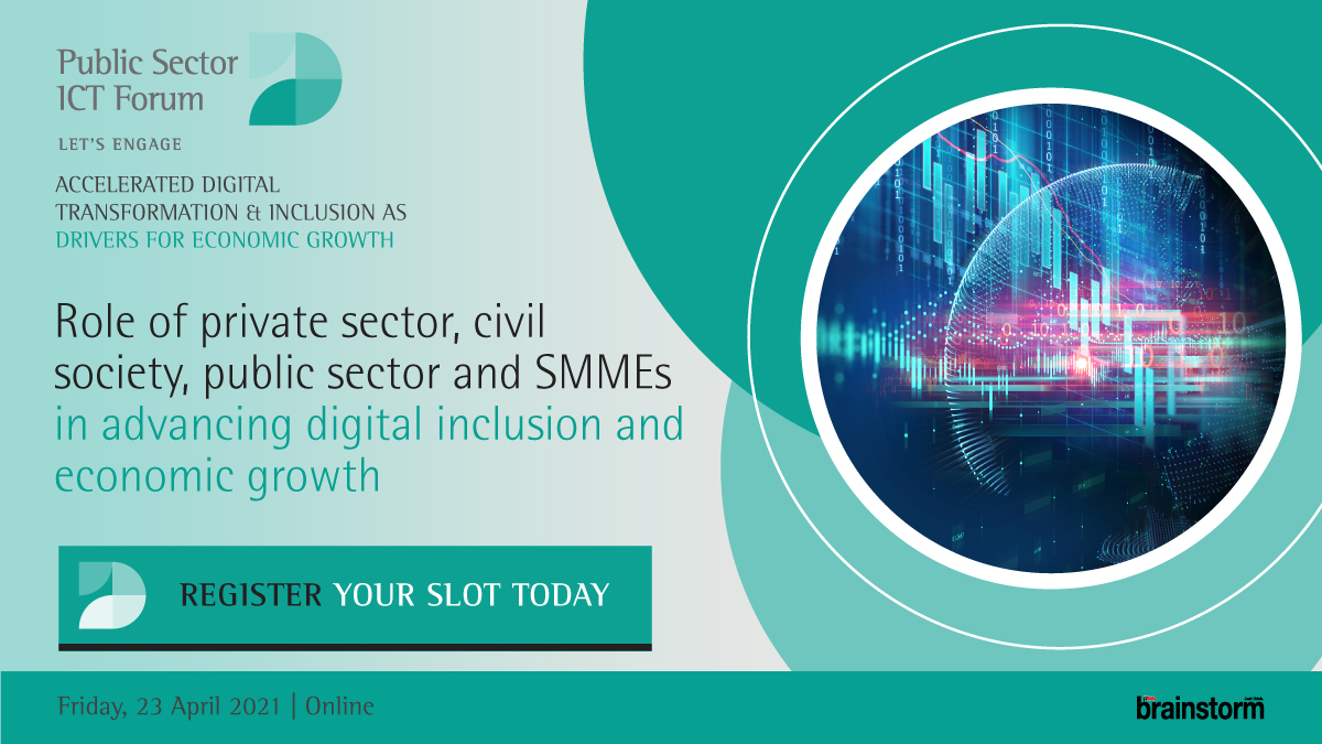 ITWeb_Events's tweet image. Join us at the #PSICTForum Accelerated Digital Transformation &amp;amp; Inclusion as Drivers for Economic Growth webinar and learn about the role of private sector, civil society, public sector and SMMEs in advancing digital inclusion and economic growth