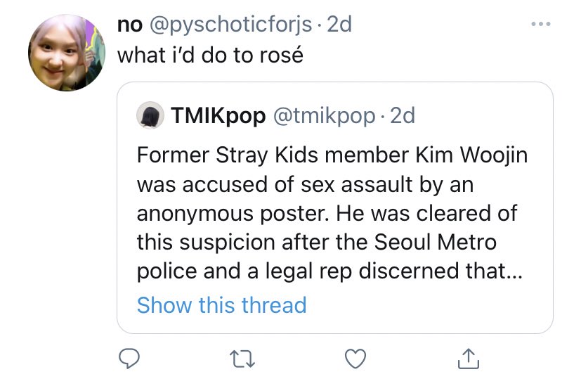 rose_protection's tweet photo. 🚨 REPORT | BLOCK🚨 

- @/pyschoticforjs
https://t.co/MpcvbBEW7D

Being hateful and saying disgusting things about ROSÉ.

🚨Report the account as 
- disrespectful/Offensive
- targetted harassment

 ❌Do not engage https://t.co/PLgKsc5FUn