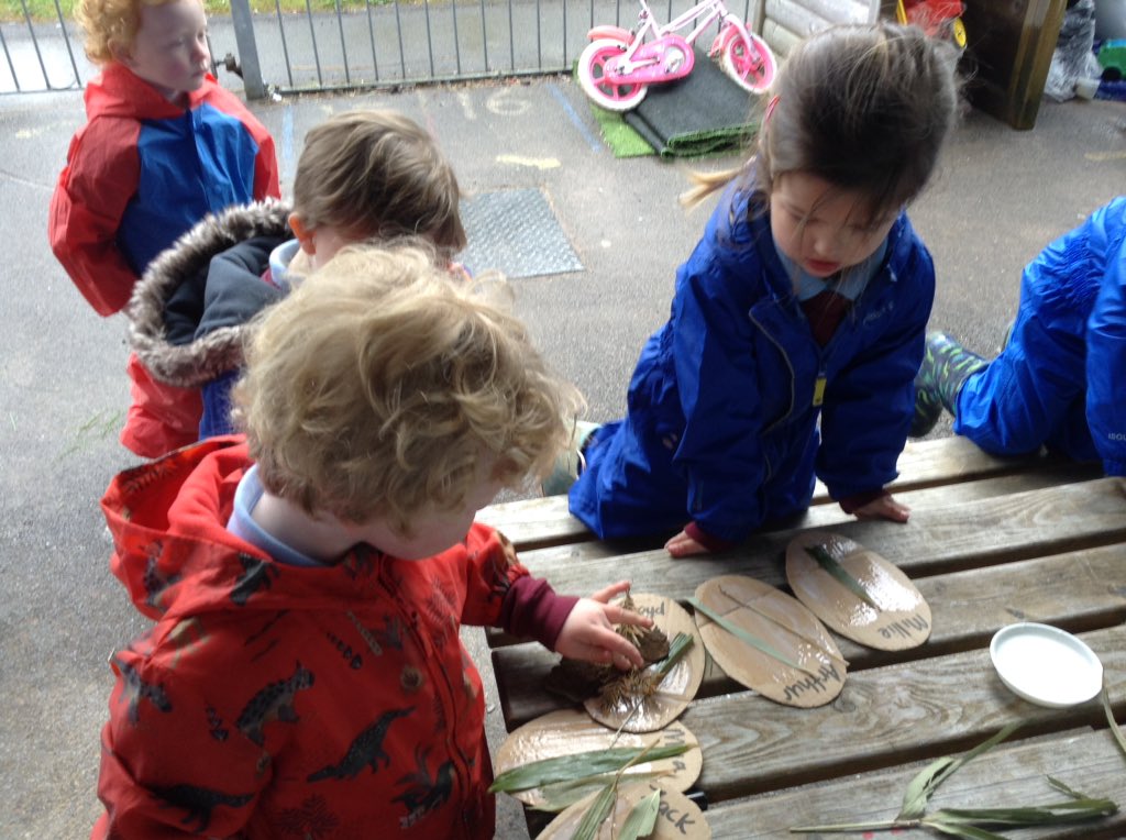 LlansannorPS's tweet photo. #Nurserypm had a egg-tastic  time this morning for #forestschool. We designed our own Easter eggs using natural resources. We hope you have a fabulous Easter!#Easter #outdoorlearning #Naturalresourses #Llansannorps https://t.co/BWZ8jiHIMr