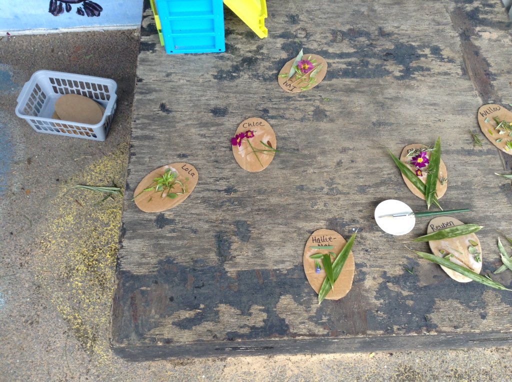 LlansannorPS's tweet photo. #Nurserypm had a egg-tastic  time this morning for #forestschool. We designed our own Easter eggs using natural resources. We hope you have a fabulous Easter!#Easter #outdoorlearning #Naturalresourses #Llansannorps https://t.co/BWZ8jiHIMr