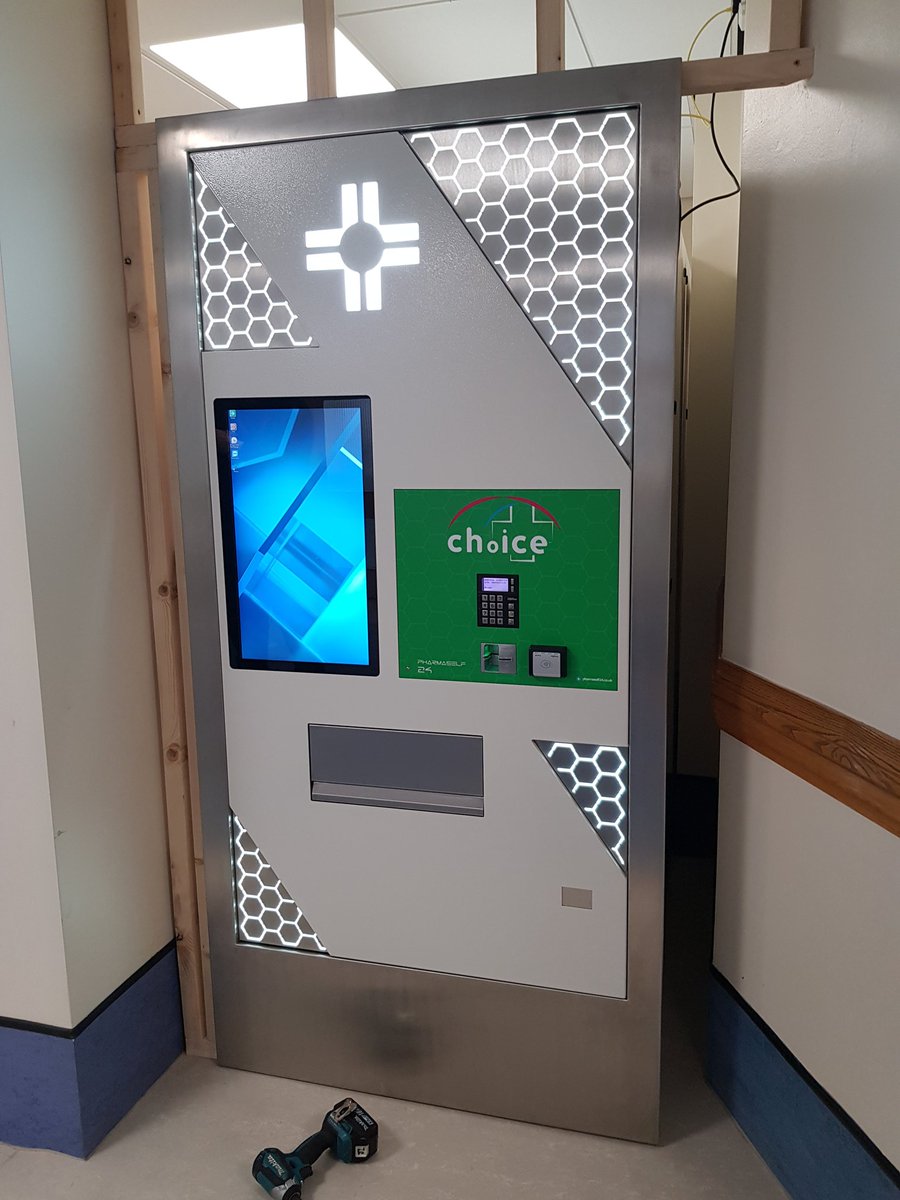 Emmaboxer4's tweet photo. In the process of our pharmacy prescription vending machine install today ! Making life easier and more convenient for patients 🤞 #pharmacy https://t.co/IGbTxeEGMP