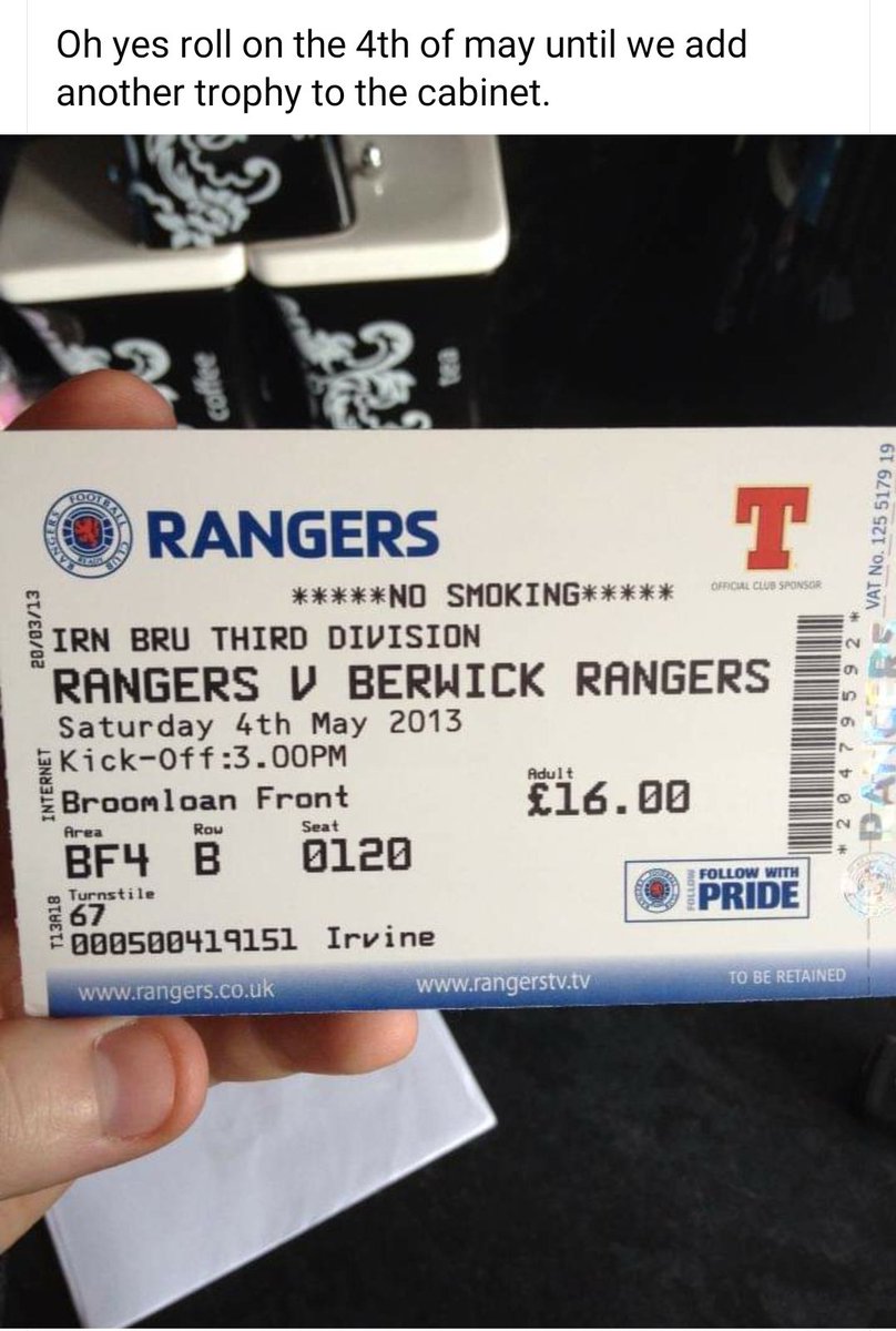 AndrewIrvine88's tweet photo. A time hop memory from 8 years ago. @RangersFC look how far we have come #WATP 💪🇬🇧 https://t.co/G8Psvgol5A