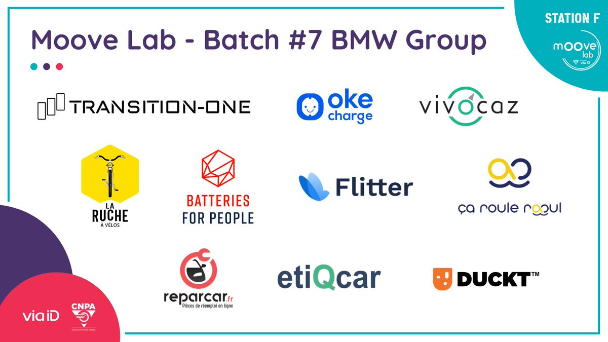 Moove_lab's tweet image. [COMMUNIQUÉ DE PRESSE] 👉lnkd.in/d6HKGbY - une nouvelle promotion pour notre 7e batch, qui arrivera à @joinstationf le 7 avril prochain ! MERCI à l'ensemble de nos partenaires et BIENVENUE à nos nouvelles pépites ! @CNPA @via__id @BMWGroupFrance
