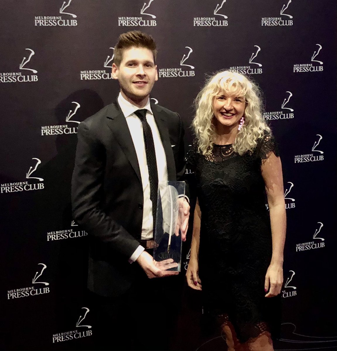 VicHealth's tweet photo. Congratulations to @Chris_Gillett_ for being awarded the @VicHealth Quill for coverage of women in sport #MPCQuills https://t.co/mTB6BGkGos