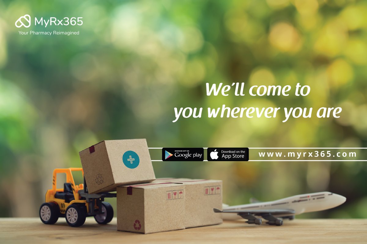 Manage your prescriptions and track same day delivery using the MyRx365 mobile app.

Visit us: myrx365.io

#Myrx365 #prescriptions #digitalhealth #medical #freedelivery