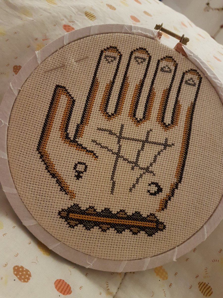 cuckiii's tweet photo. A wee start on palmistry 🔮
   It felt so good to hide in and stitch....
   I need this weekend. Tomorrow = STITCHING.
#namaste #fridaymusing #happystitching #crossstitch #happysoul #happyinmycorner #FeelingGood #justbe #createstalent #introvertlife https://t.co/yxPvhywN3g