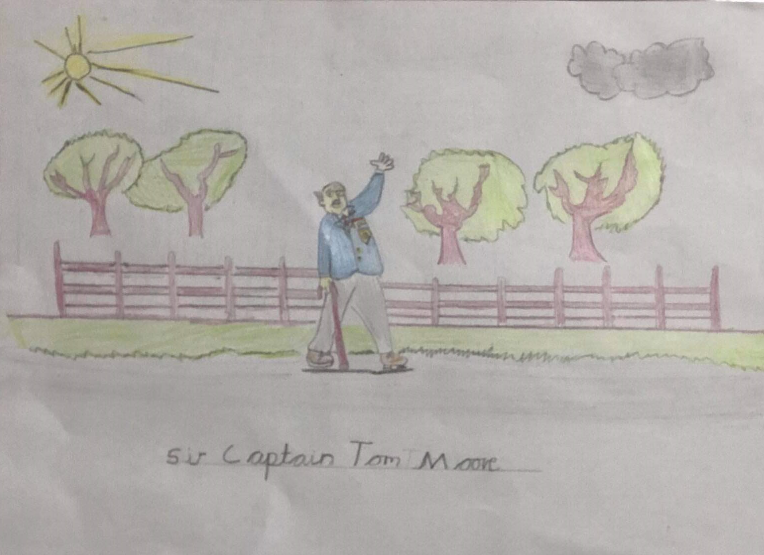 QRA_2025Y6's tweet photo. Another amazing piece of work linked to Captain Sir Tom Moore and jobs in the NHS. Abdellah has looked at the skills needed to make a good dentist. What fantastic artwork too. #qraphse #qraart #qranosey https://t.co/F3V8vMFTyV