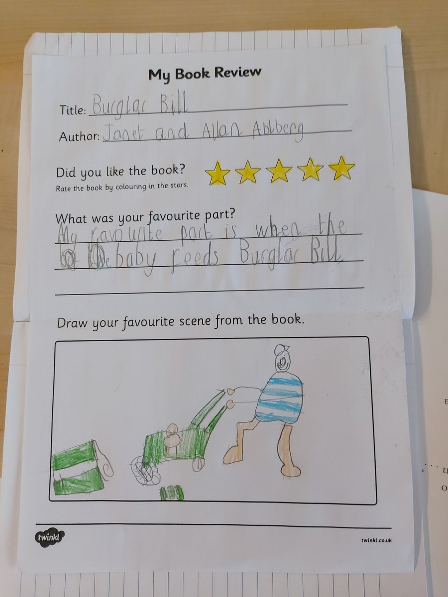 bain1968's tweet photo. @uptonclass2MF @uptonclass2SB @bain1968. In our close reading group today we completed a book review on Burglar Bill. This was the childrens first time and they did an amazing job 👏. Super proud of you all. 😃 https://t.co/FdbwByxfNy