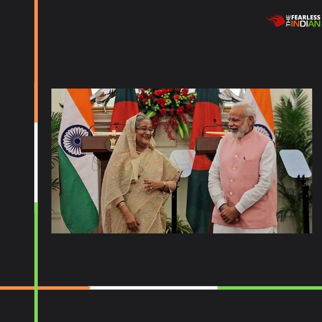 TFearlessIndian's tweet photo. It is promised by Hon. PM @narendramodi that India will remain Bangladesh’s partner as they jointly march towards a bright future https://t.co/Z5ifd8dXSd