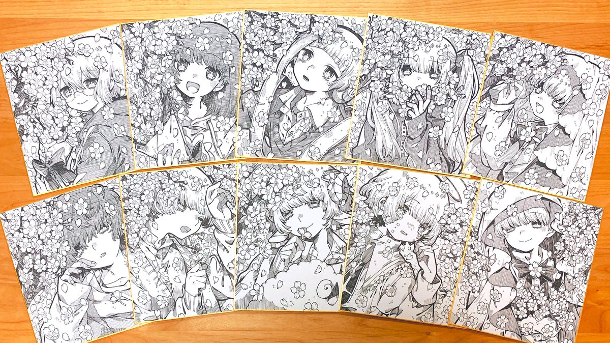 今回の色紙販売の子たちです よろしくお願いします 椿つばるの漫画