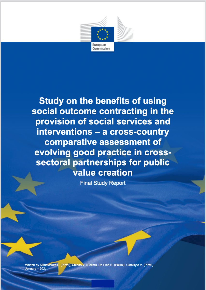 👏🇪🇺Yesterday the Final Report of our study on the benefits of using #SocialOutcomeContracting has been published!
The study was commissioned by DG Employment, Social Affair and Inclusion <a href="/EU_Social/">EU Social 🇪🇺</a>  and coordinated by <a href="/PPMI/">泛太平洋管理研究中心</a>. 
You can find it here:
ec.europa.eu/social/main.js…