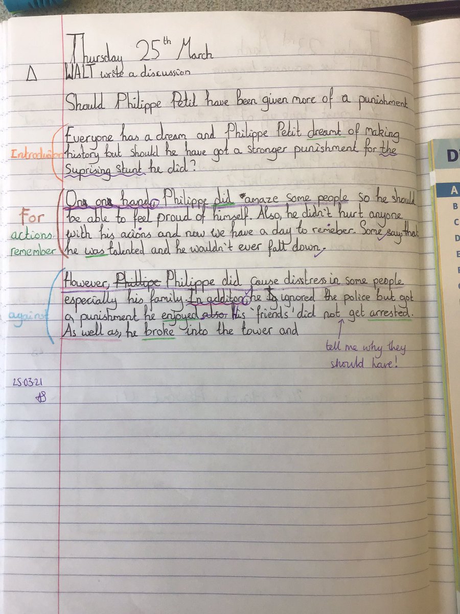 Y5SPCEDS's tweet photo. We decided to rainbow things up for our edit and improve in English today 🌈 #selfmarking #peermarking https://t.co/Jzfq58QbD9