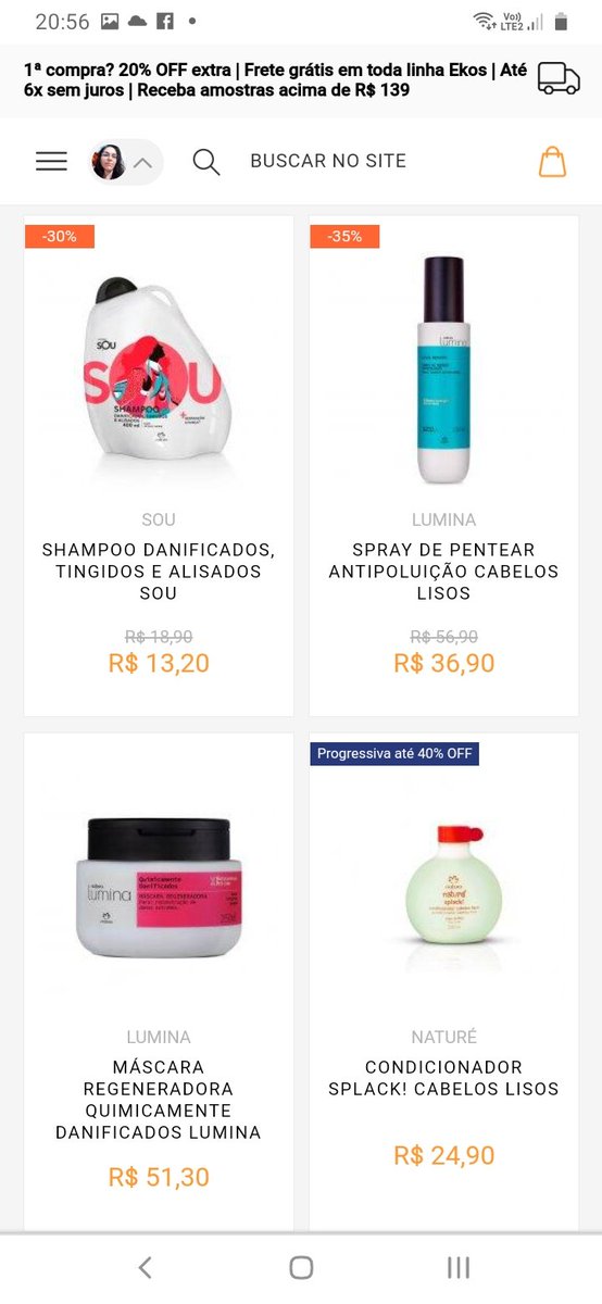 danielafamelli's tweet photo. https://t.co/Dt3ZOgfLsX
Muitas promoções e descontos no meu espaço digital Natura.
Entra e confira na sua primeira compra use o cupom primeira20 e ganha 20% de desconto https://t.co/VxQxLzlmZP