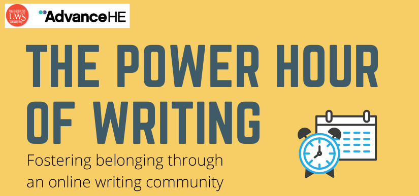 Join our #AcWri community and come along to a #PowerHourOfWriting every Wednesday 9:50-11:10 &amp; Friday 14:50-16:10 <a href="/UniWestScotland/">UWS</a> staff and PGRs can find us via Teams