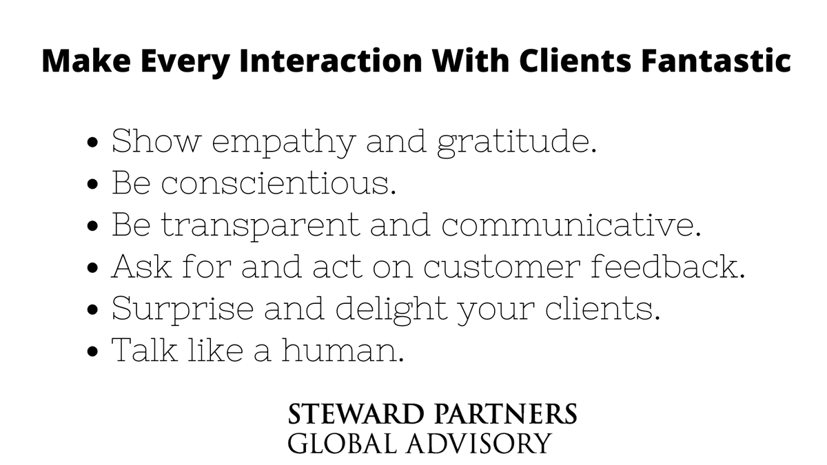 StewardPartners's tweet image. How do you treat your clients?
#ClientInteraction
#TreatRight
#BestCustomerService
#FridayFeelings