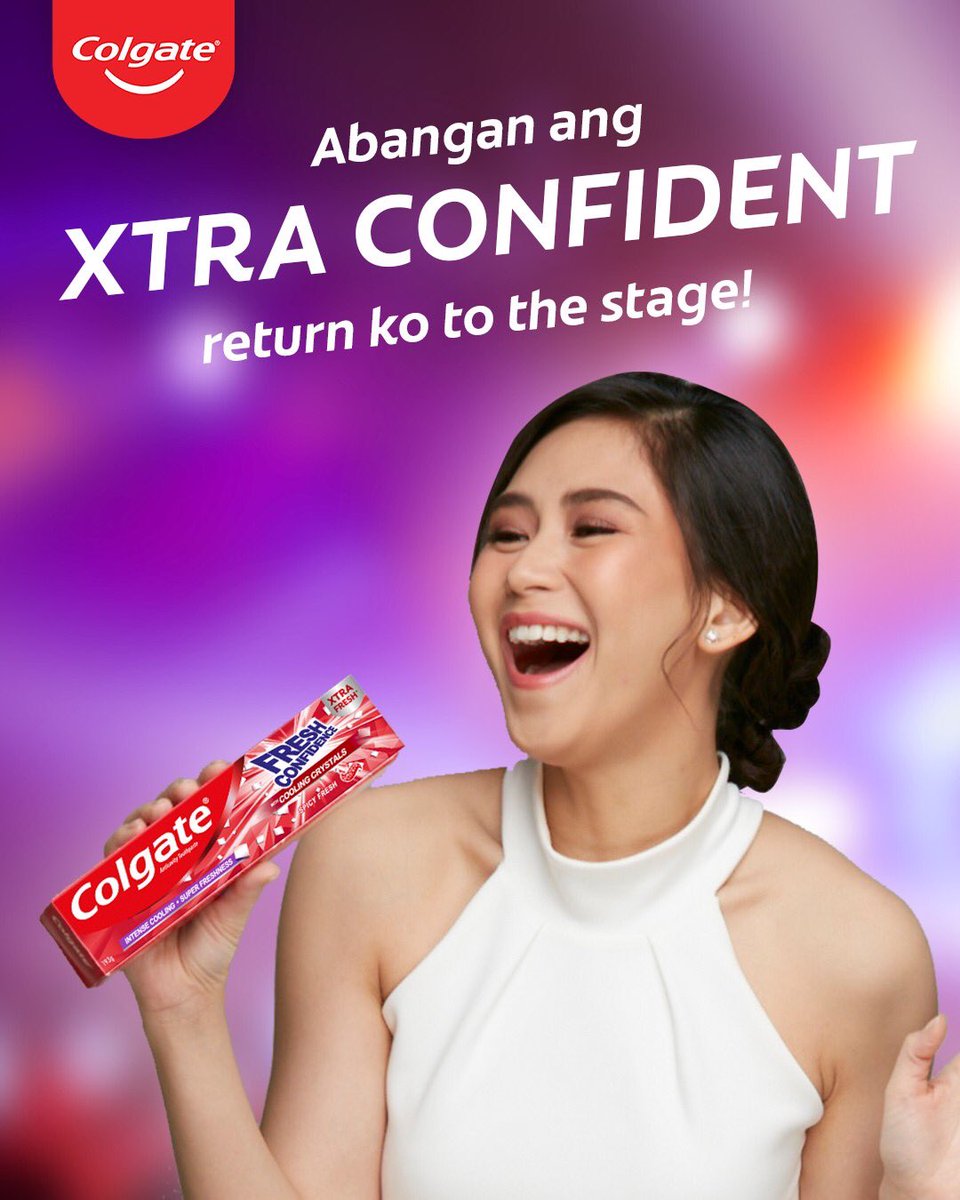JustSarahG's tweet photo. I'm excited to share w/ you our TALA Film Concert! Dahil hindi pa rin tayo pwedeng magsama-sama physically, staying connected is important. Get the Xtra Confidence to make Xtra Fresh Connections no matter the circumstance w/ my forever concert staple, @ColgatePH Fresh Confidence! https://t.co/2nrht51iSI