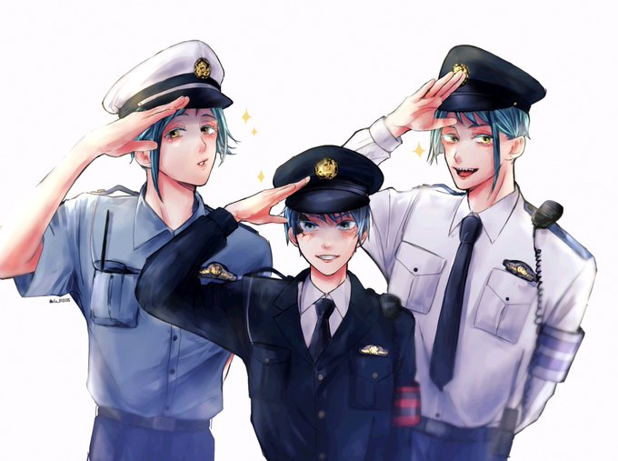 #ツイステファンアート
Leechtwins職業シリーズNo.3
〜警察官〜
(警察官を目指すデュースくんと...☺️) 
